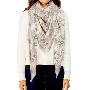 Snake Embossed Soft Triangle Scarf